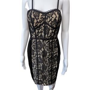 Guess Dress Size 3 Juniors Lace Corset Style Bodycon Holiday Party Date NYE